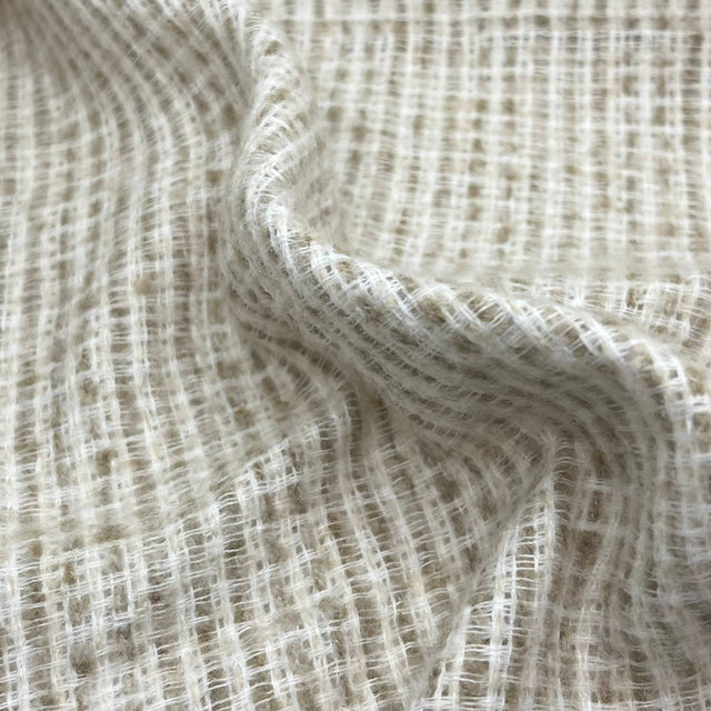 Waverley Wool | Textured Weave Drapery fabric and drape detail