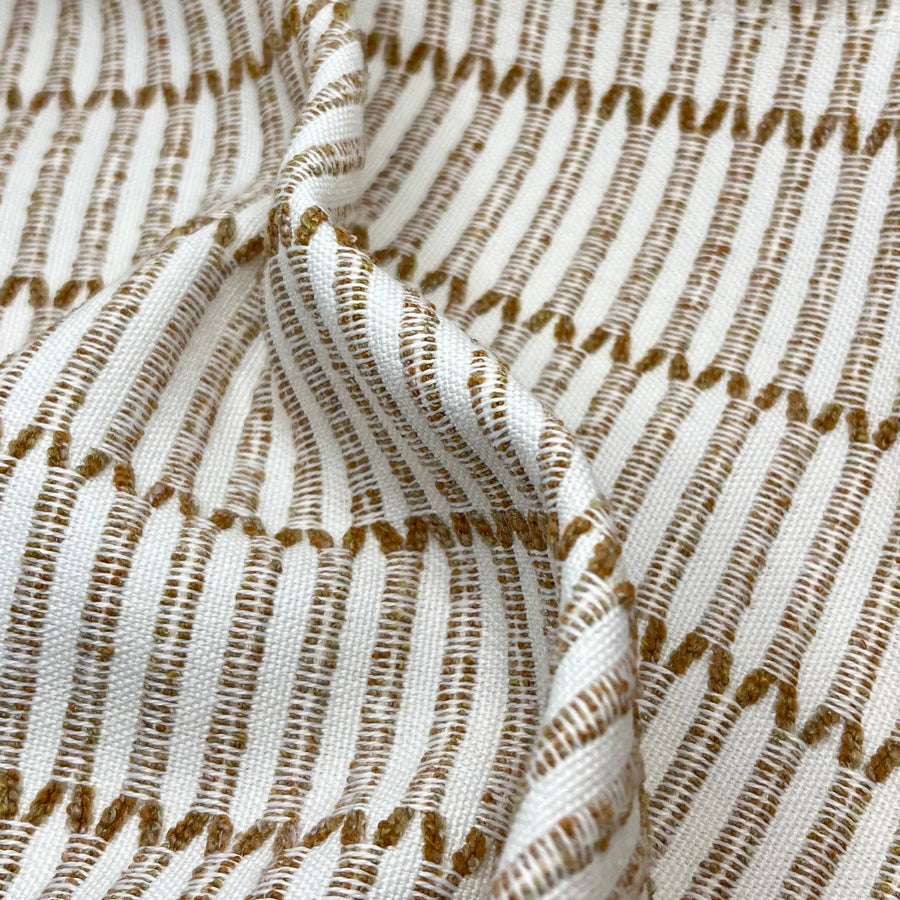 Warm beige curtain fabric