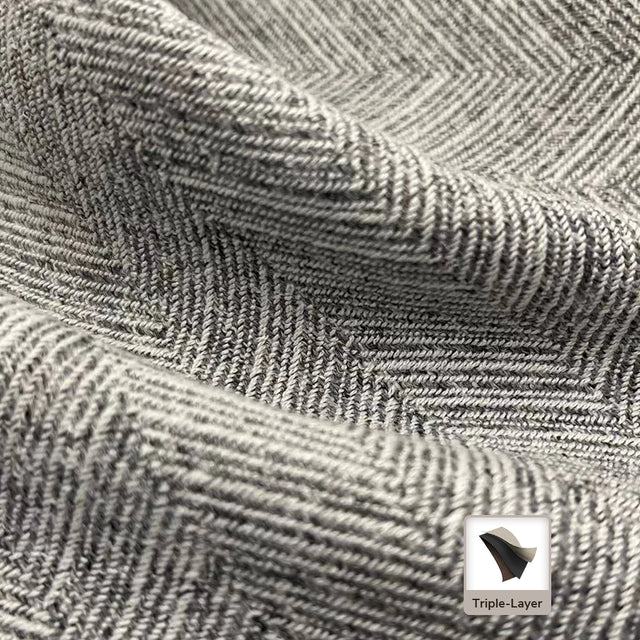 Levi Linen | Textured Weave Drapery fabric and drape detail