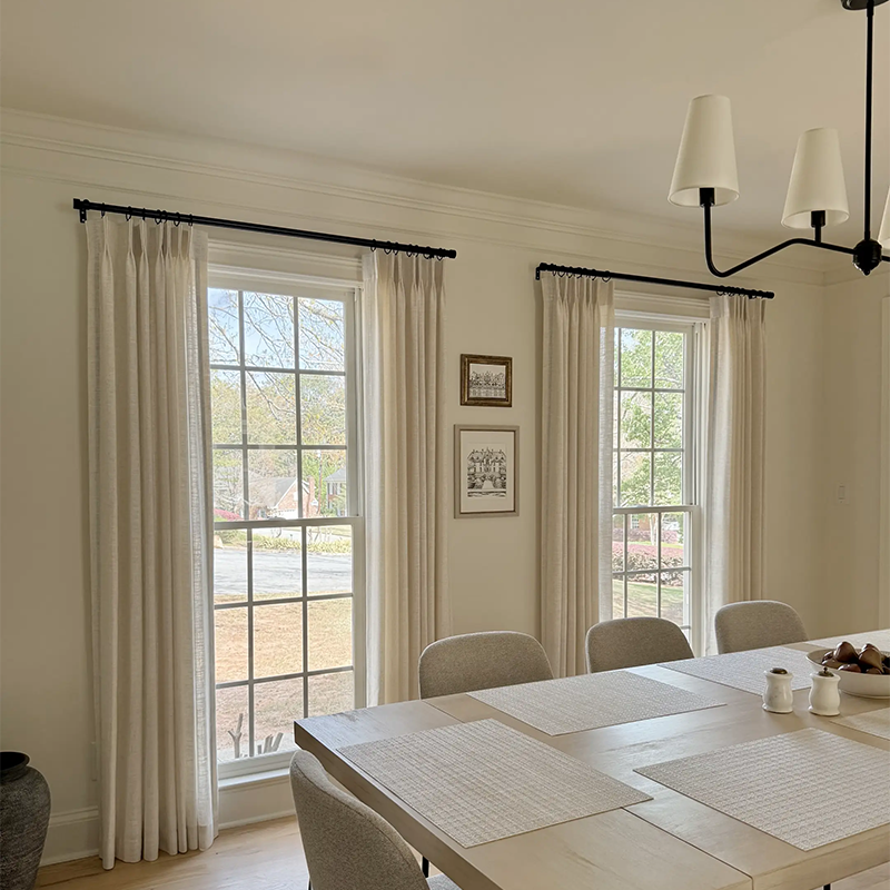 Shay Miron in her Atlanta home with custom Cozyology drapery project image 5