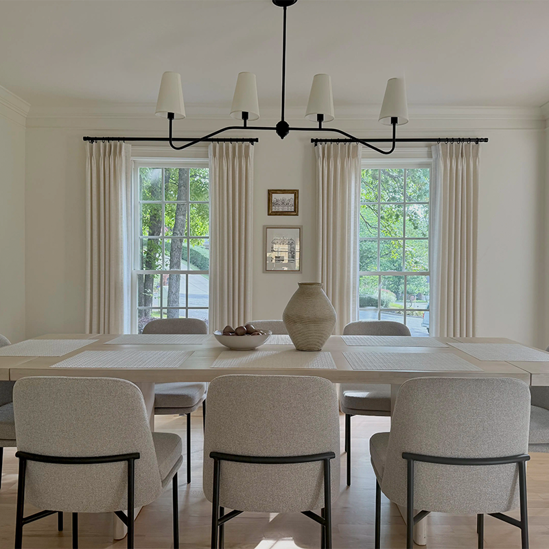 Shay Miron in her Atlanta home with custom Cozyology drapery project image 3
