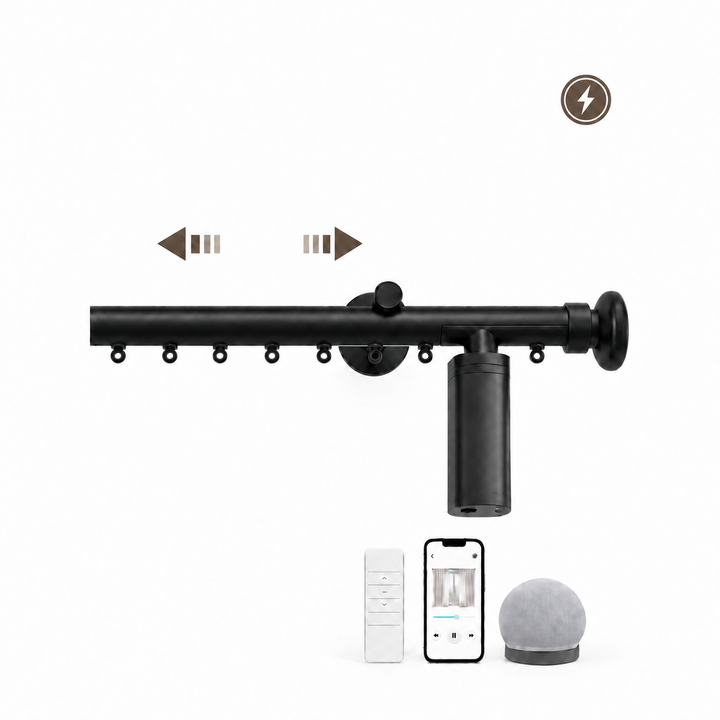 Rylan | Custom Size | Motorized Traverse Curtain Rod