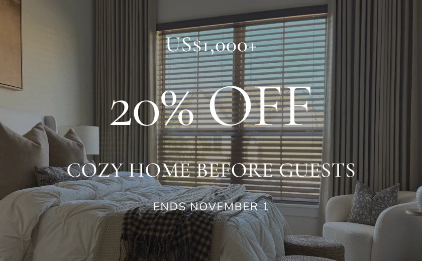 Cozy Home Before Guests: 20% off US$1,000 or more, ends November 1
